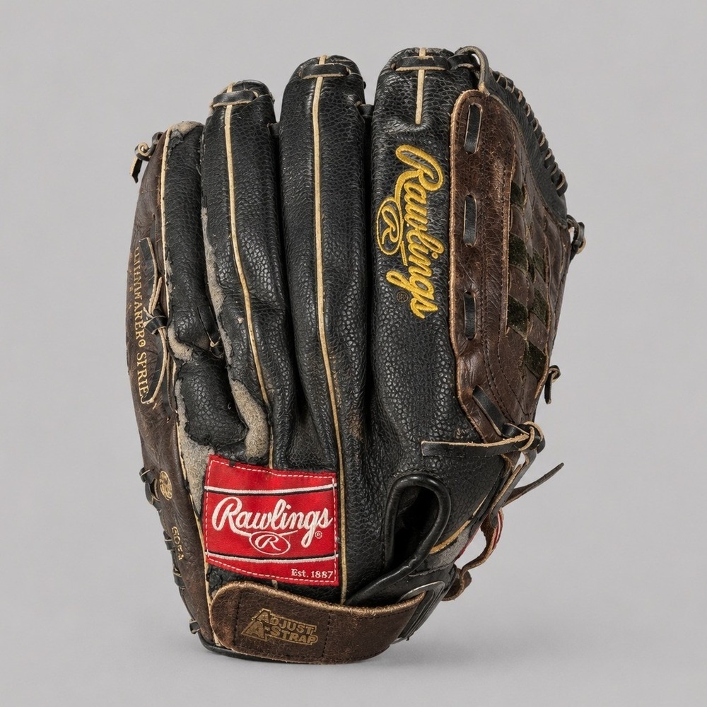 Rawlings Playmaker Series 13 Inch Baseball Glove WBG130 Brown Black Leather RHT